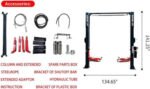 KATOOL 11000lbs Single Point Lock Release Direct Drive Two Post Lift 2 Post Lift Auto Lift 2-post Lift Clear Floor Car Lift, AS110D - Image 3