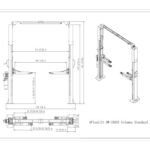 APlusLift 10,000LB 2-Post Overhead Symmetrical and Truly Asymmetrical Single Release Car Lift with 3 Year Warranty - HW-10ASY - Image 15