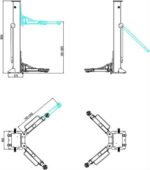 PMRL-200 8000 Lbs Test Portable Two-Post Garage Lift 2 Post Lift Car Lift Auto Lift - Image 6