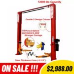 AUTOKATO 12000 lbs 2 Post Lift Auto Lift Garage equipment Shop Home car lift - Image 2