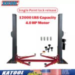Katool 12000 Lbs Two Post Auto Lift 4HP Single Lock Release 2-Post Car Lift - Image 3