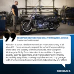 Kendon Folding Scorpion Motorcycle Dolly with Adjustable Wheel Chock - Image 5