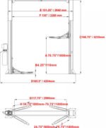 AUTOKATO 12000 lbs 2 Post Lift Auto Lift Garage equipment Shop Home car lift - Image 14