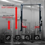 KATOOL 11000lbs Single Point Lock Release Direct Drive Two Post Lift 2 Post Lift Auto Lift 2-post Lift Clear Floor Car Lift, AS110D - Image 2