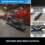 Kendon Folding Scorpion Motorcycle Dolly with Adjustable Wheel Chock - Image 4