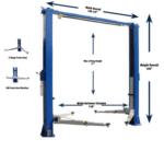 Ideal TP10KAC-DX 10,000 lb. ALI Certified 2-Post Bi-Symmetric Clear Floor Lift - Image 3